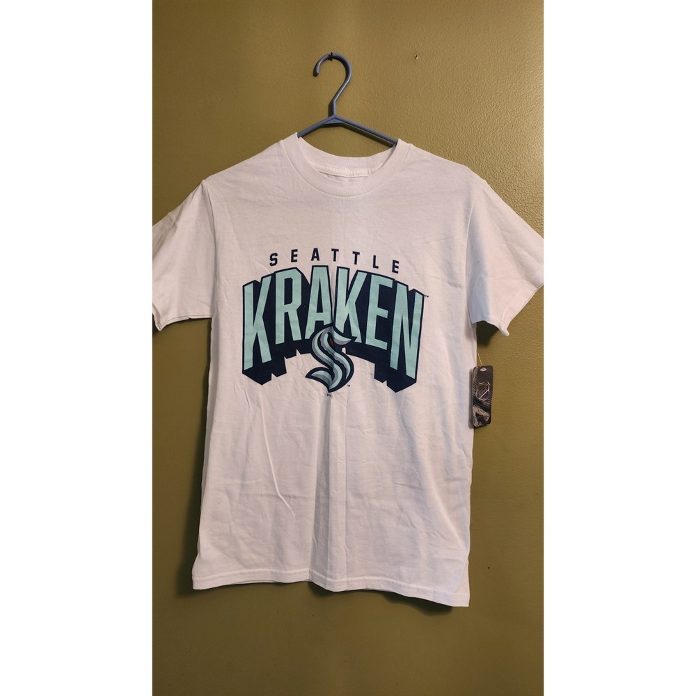 Seattle Kraken T Shirt Logo Mens Small White NHL Official New